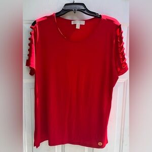 Michael Kors Ladder Cut Out Sleeve Blouse